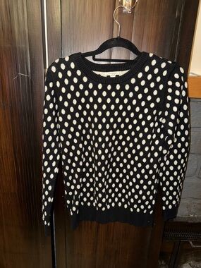 41 Hawthorn Black and White Polka Dot Crewneck Sweater